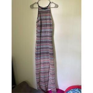 NEW With Tags Aqua Womens Medium Maxi Lace Multicolor Tank Dress